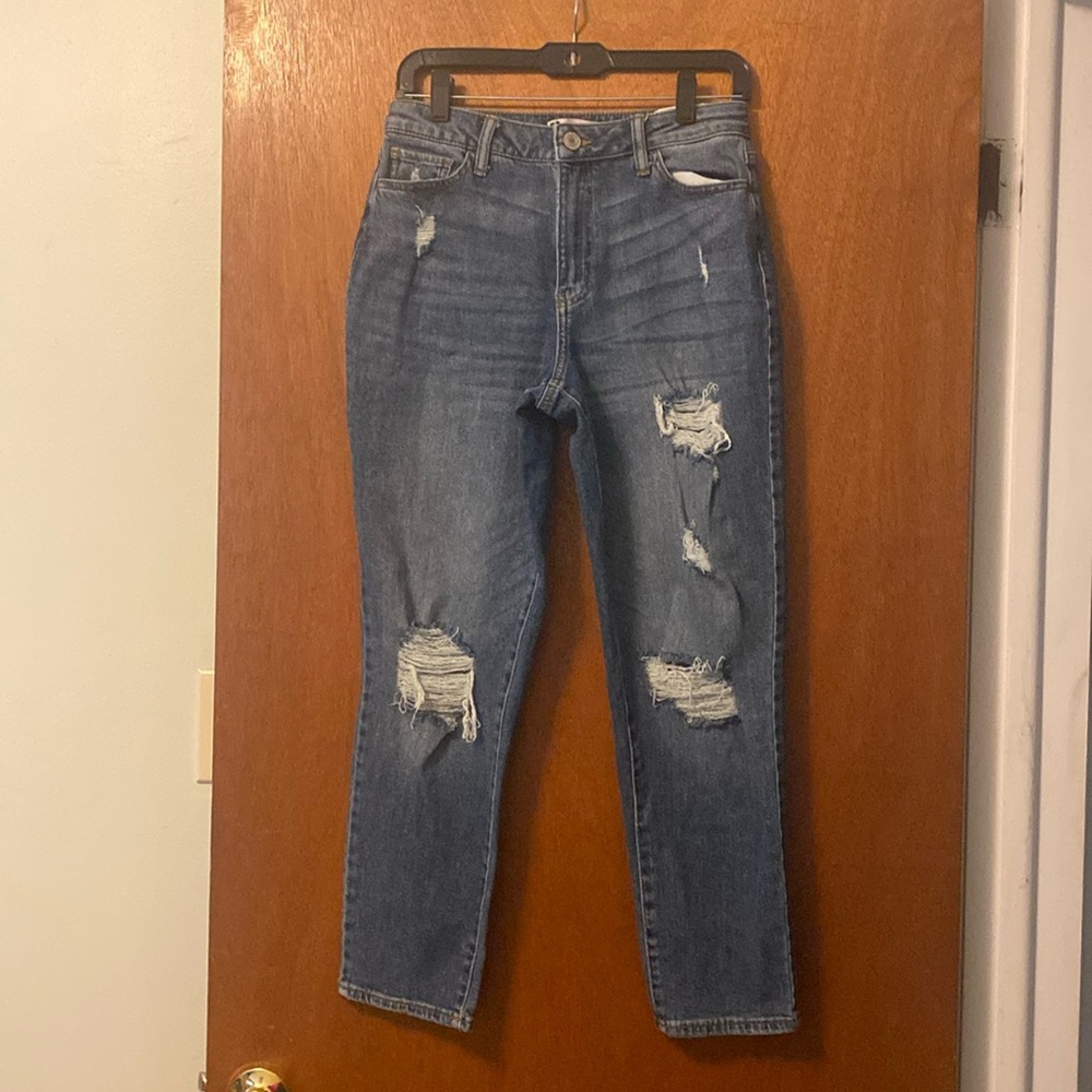So Good For Life Distressed Blue Denim Jeans